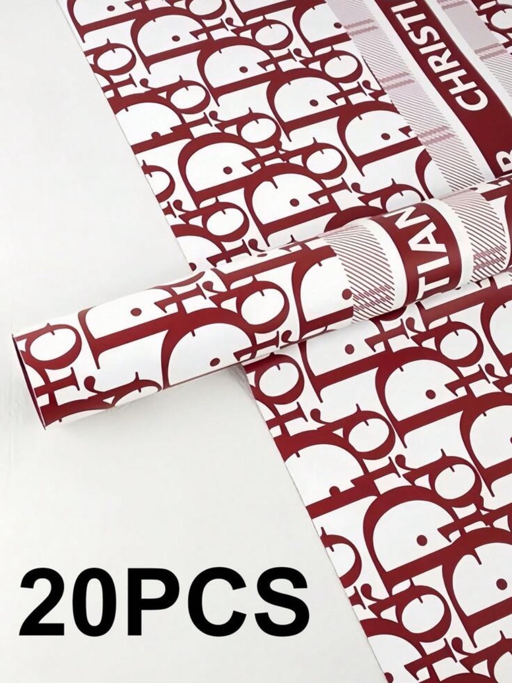 Otherwild Red and White Patterned Holiday Gift Wrap